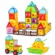 Set constructii magnetic, 130 piese, constructie 3d castel, masinuta, varsta 6+, procart - imagine 12