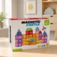 Set constructii magnetic, 130 piese, constructie 3d castel, masinuta, varsta 6+, procart - imagine 19