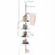 Raft pentru baie ajustabil 100-320 cm, 4 nivele, suport prosop, carlige - imagine 17