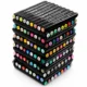 Set 168 markere cu varf dublu, multicolore, geanta de depozitare - imagine 27