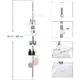 Raft pentru baie/dus, Vasagle, reglabil, otel, 4 rafturi, cuier, 95-300 cm - imagine 7
