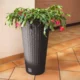 Ghiveci decorativ de flori, Prosperplast, Rato, imitatie ratan, rotund, inalt, maro, 40x76.3 cm - imagine 3