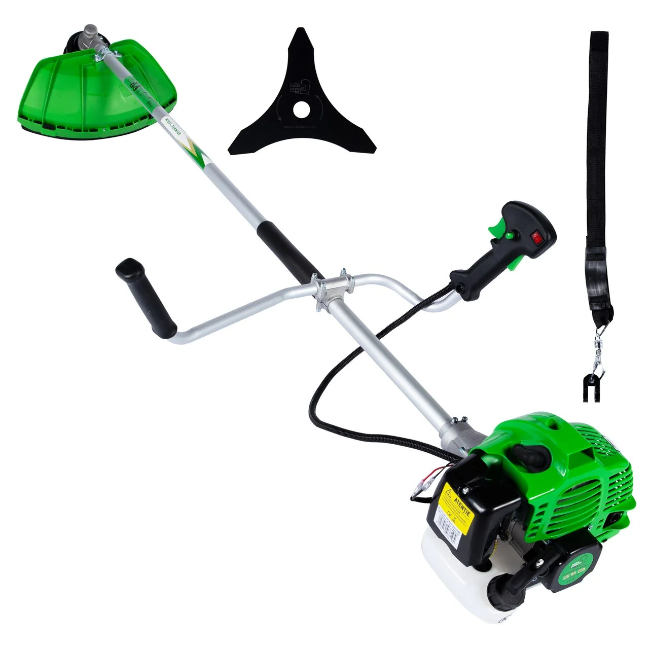 Motocoasa/trimmer pentru tuns iarba, Micul Fermier, benzina, cu 3 accesorii, 3.4 CP, 43 CC
