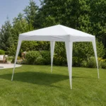 Pavilion pentru gradina/terasa, cadru metalic, material Oxford, pliabil, cu geanta, alb, 3x3x2.4 m