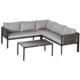 Set mobilier gradina/terasa, gri si negru, 1 masa, 3 canapele, Kayden - imagine 9