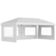 Pavilion pentru gradina/comercial, cadru metalic, material Oxford, 4 pereti, pliabil, alb, 5.85x2.95x2.70 m - imagine 10