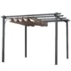 Pergola pentru gradina/terasa, retractabila, cadru aluminiu, gri si maro, 3x3x2.23 m - imagine 10