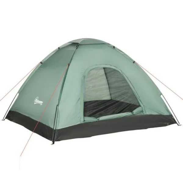 Cort camping, 2 persoane, cu geanta, verde, 206x185x120 cm - imagine 10
