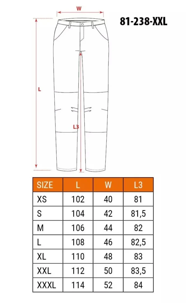 Pantaloni de lucru slim fit, cu curea, model HD, marimea XXL/56, NEO - imagine 12