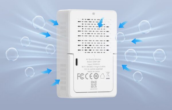 Sonoff AirGuard CO2 SAWF-08P WiFi LCD Aparat de masurare a calitatii aerului - imagine 16