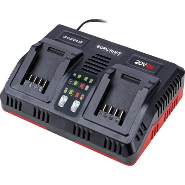 Incarcator dublu rapid, 2 acumulatori, 20 V Li-ion, Worcraft - imagine 1