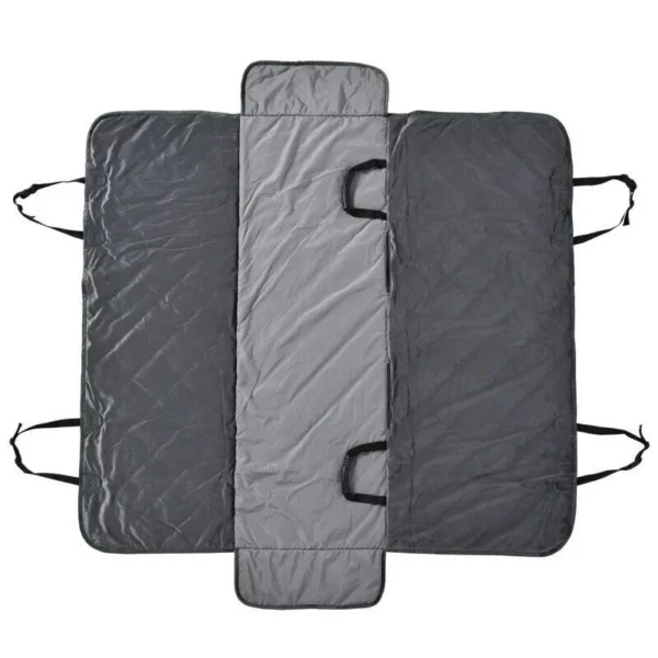 Husa bancheta auto pentru protectie si transport caini, catifea si bumbac, gri, 165x145 cm - imagine 10
