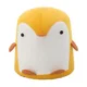 Taburet pentru copii, model pinguin, textil, lemn, galben si alb, max 50 kg, 28x34 cm, Chomik