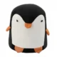 Taburet pentru copii, model pinguin, textil, lemn, negru si alb, max 50 kg, 28x34 cm, Chomik - imagine 2