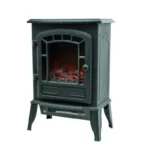 Semineu electric panoramic, negru, 2000 w, 2 trepte de incalzire