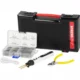 Aparat de lipit/sudat plastic, Strend Pro, cu trusa capse, cleste si geanta, incarcare USB, 2000 mAh