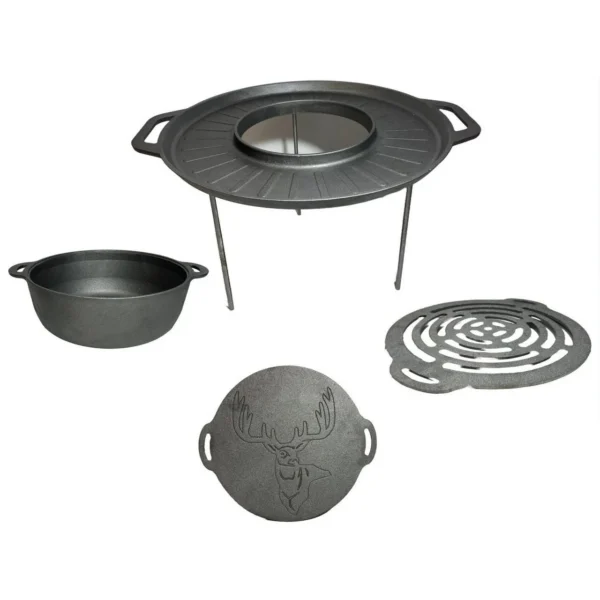 Disc pentru gratar, fonta, tip grill, cu picioare, set 4 piese, 49.5 cm Disc pentru gratar, fonta, tip grill, cu picioare, set 4 piese, 49.5 cm - imagine 1