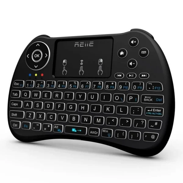 Mini tastatura iluminata, wireless cu touchpad, reiie h9+ - imagine 2
