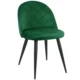 Scaun bucatarie/living, Akord, Brandy, catifea verde, picioare metal negru, 50x54x77 cm