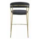 Scaun de bucatarie/bar, Artool, Badia, catifea neagra, picioare metal auriu, 46x45x94 cm - imagine 4
