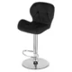 Set 2 scaune de bucatarie/bar, Artool, West, rotativ, catifea neagra, picior metal argintiu, 46x48.5x90-111 cm - imagine 3