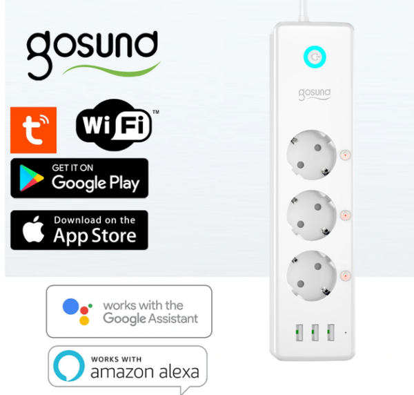 Prelungitor Smart Gosund P1 Plus, Wifi, 15W. 3A - imagine 4