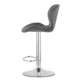 Set 2 scaune de bucatarie/bar, Artool, West, rotativ, catifea gri, picior metal argintiu, 46x48.5x90-111 cm - imagine 5
