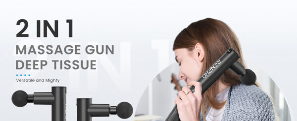 Aparat de masaj Gun Renpho Extend C004, 4capete, 4 viteze, brat de extensie - imagine 7
