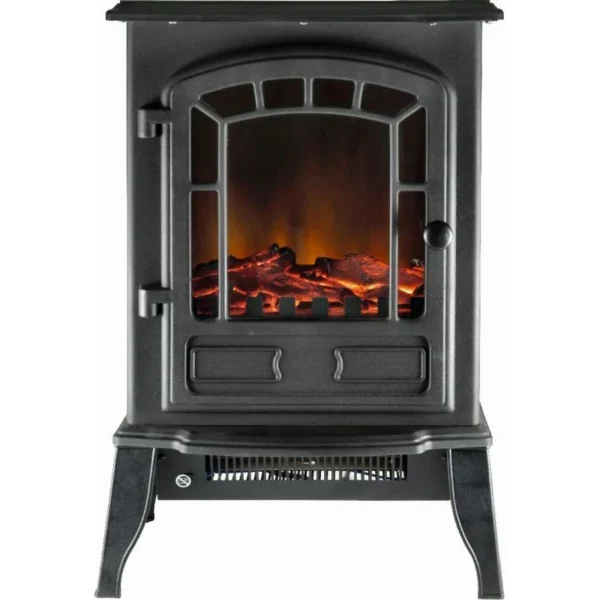 Semineu electric panoramic, negru, 2000 w, 2 trepte de incalzire - imagine 2