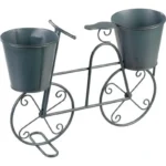 Suport metalic pentru ghivece flori, MagicHome, model bicicleta, 2 suporturi, 50x15x37 cm