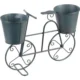Suport metalic pentru ghivece flori, MagicHome, model bicicleta, 2 suporturi, 50x15x37 cm