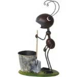 Decoratiune gradina, MagicHome, furnica cu lopata si galeata, metalica, 25x14x44 cm