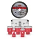 Carote diamantate profesionale, M14, set 5 buc, 20-68 mm, cu disc diamantat subtire, 125 mm