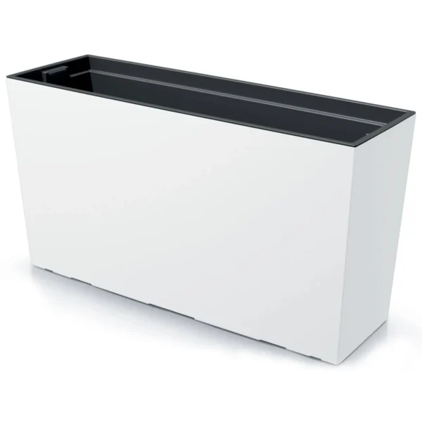 Jardiniera decorativa, alb, 77x23.5x40.6 cm, 27 L, Urbi Case M - imagine 1