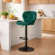 Scaun de bucatarie/bar, Artool, West, rotativ, catifea verde, picior metal negru, 46x48.5x90-111 cm - imagine 9