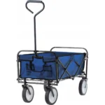 Carucior de gradina, pliabil, Chomik, albastru, max 70 kg, 116x54x90 cm