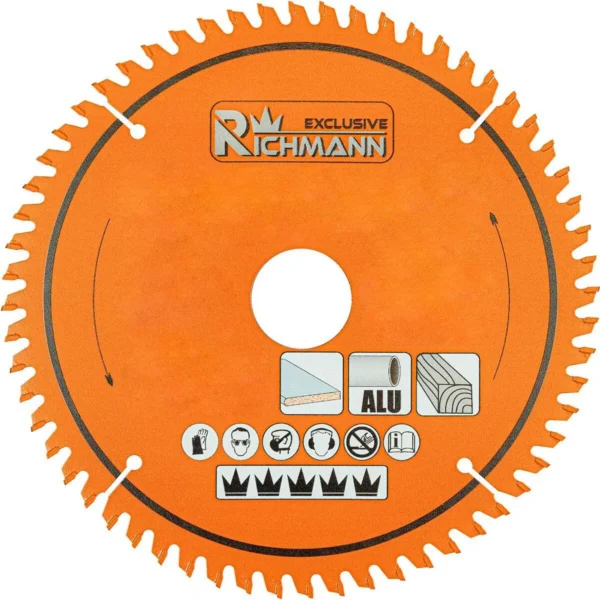 Disc circular vidia Multimaterial pentru aluminiu, lemn, 60 dinti, 210x30 mm, Richmann Exclusive - imagine 1