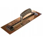 Gletiera inox, intarita, Premium Gold, Medium Flex, 35.6x12 cm x 0.4 mm, maner piele, Olejnik