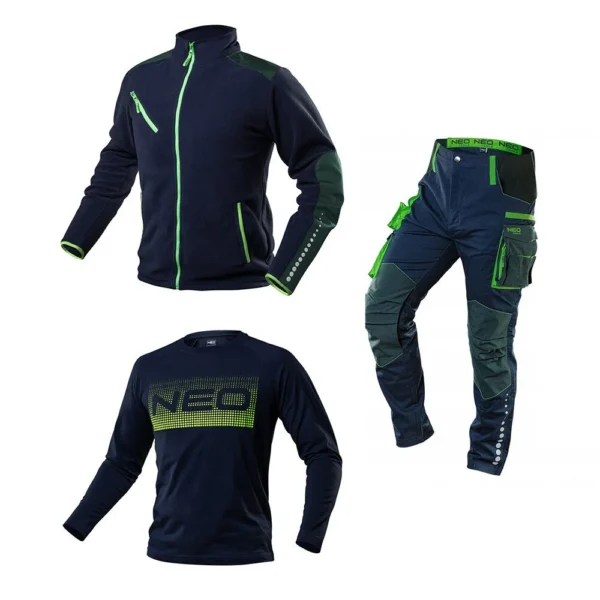 Set imbracaminte de protectie, model Premium, bumbac/poliester/elastan, bleumarin, marime M/50, NEO - imagine 1