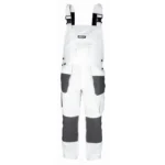 Pantaloni de lucru cu pieptar, salopeta, alb, model White Line, marimea S/48, Dedra