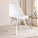 Scaun bucatarie/living, Artool, Mark, PP alb, picioare albe, 49x43x82 cm