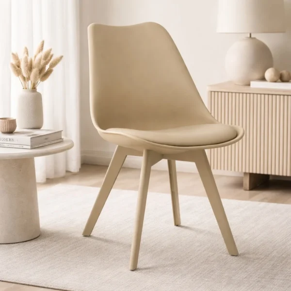 Scaun bucatarie/living, Artool, Mark, PP bej, picioare bej, 49x43x82 cm - imagine 8