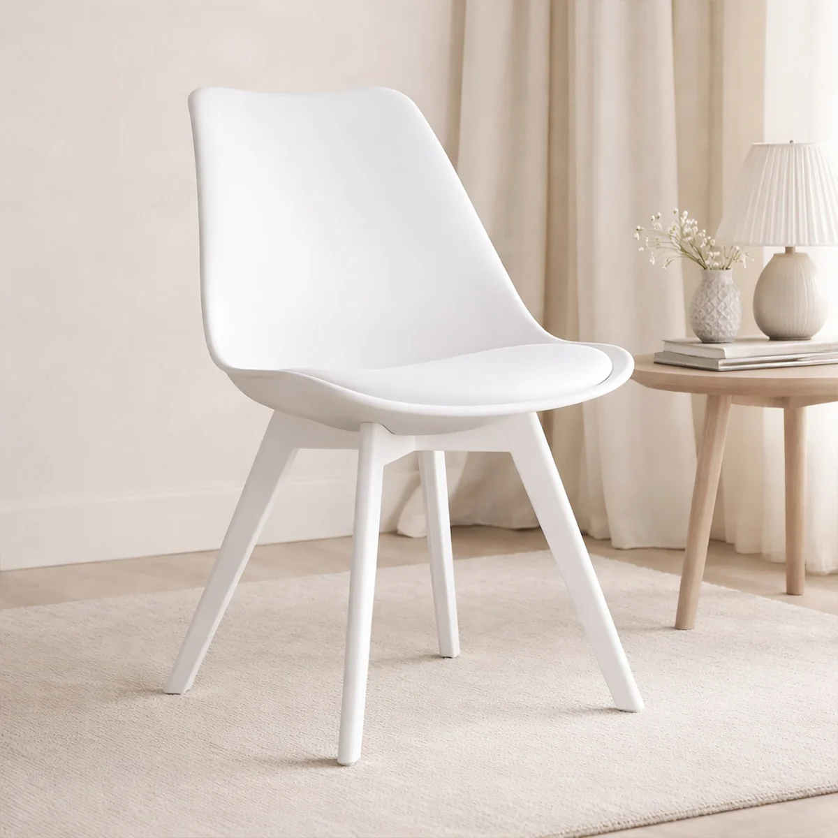 Scaun bucatarie/living, Artool, Mark, PP alb, picioare albe, 49x43x82 cm 1 Scaun bucatarie/living, Artool, Mark, PP alb, picioare albe, 49x43x82 cm