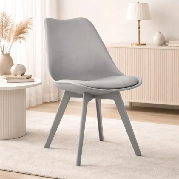 Scaun bucatarie/living, Artool, Mark, PP gri, picioare gri, 49x43x82 cm - imagine 8