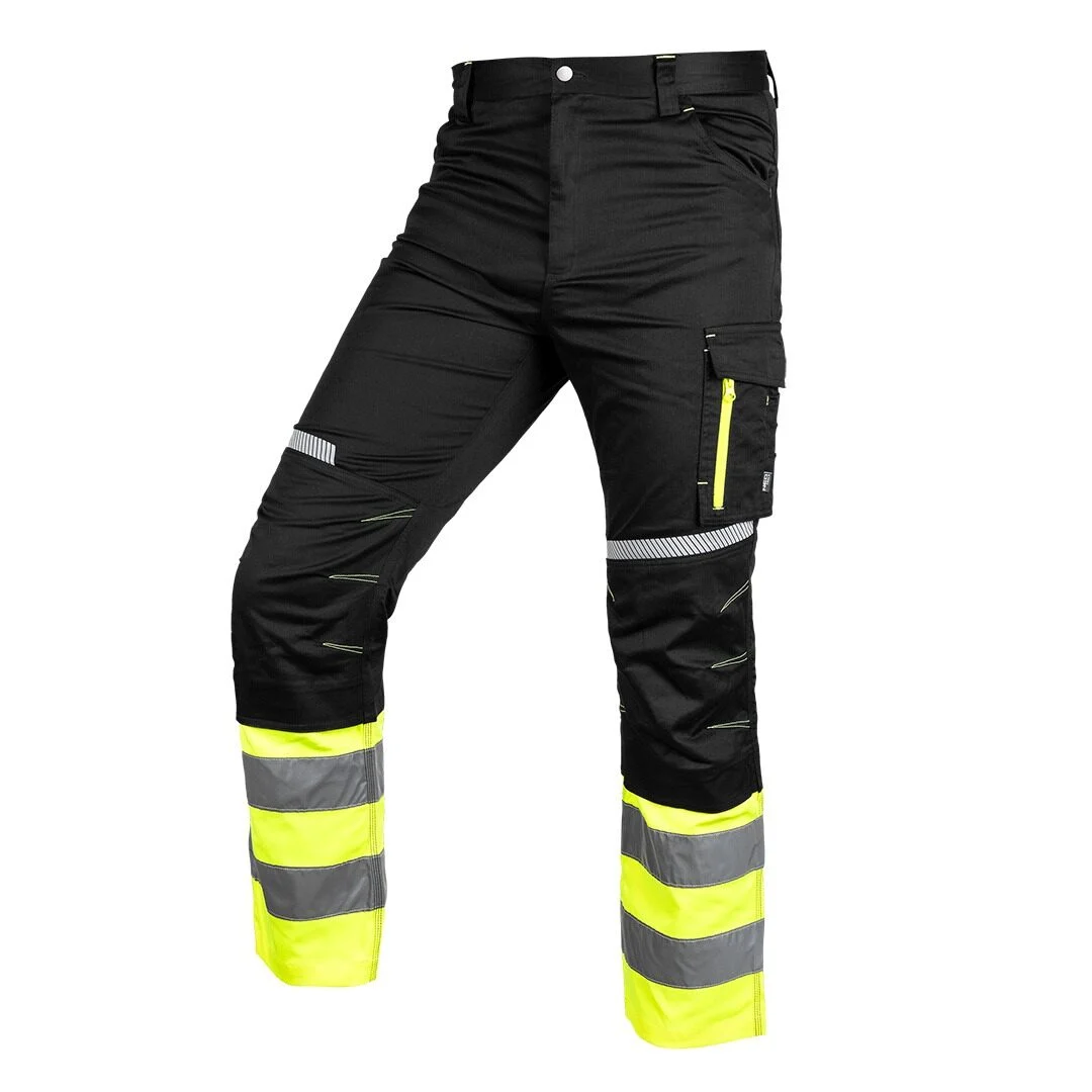 Pantaloni de lucru, reflectorizanti, negru si galben, model Hi-Vis, marimea XXL/56, NEO Pantaloni de lucru, reflectorizanti, negru si galben, model Hi-Vis, marimea XXL/56, NEO - imagine 1