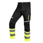 Pantaloni de lucru, reflectorizanti, negru si galben, model Hi-Vis, marimea L/52, NEO