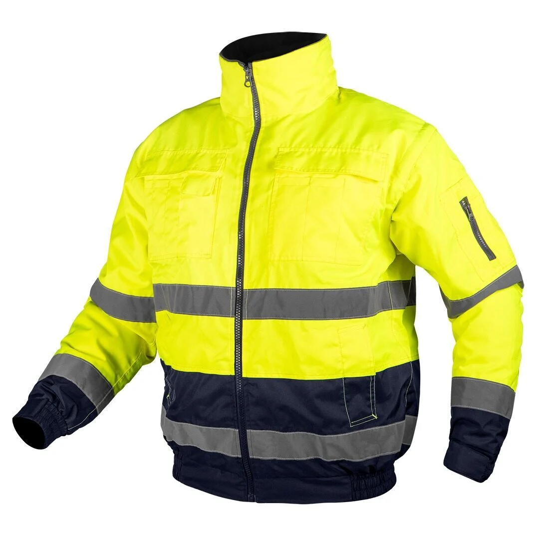 Geaca de lucru, vesta, 3 in 1, reflectorizanta, poliester, galben, model Hi-Vis, marimea M/50 Geaca de lucru, vesta, 3 in 1, reflectorizanta, poliester, galben, model Hi-Vis, marimea M/50 - imagine 1