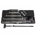 Set 5 gletiere profesionale, lama inox 0.4 mm, Premium Silver, 25, 40, 60, 80, 100 cm, adaptor, maner telescopic, rola gletuit, geanta, Ergoplane, Olejnik