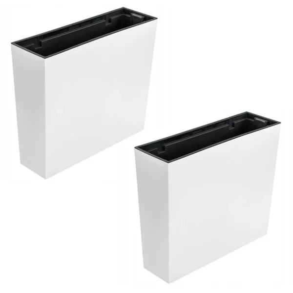Set 2 jardiniere decorative, Urbi Case, alb, 58x18x49.8 cm - imagine 1
