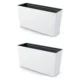 Set 2 jardiniere decorative, Urbi Case M, alb, 77x23.5x40.6 cm, 27 L